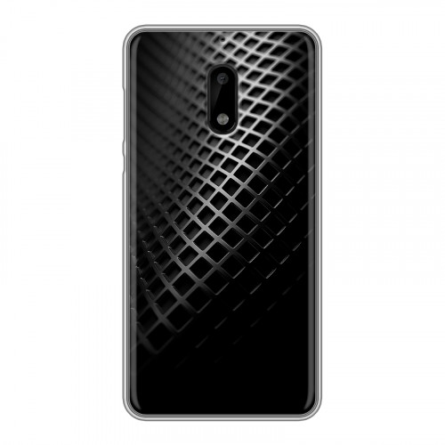 Дизайнерский пластиковый чехол для Nokia 6 Текстура металла