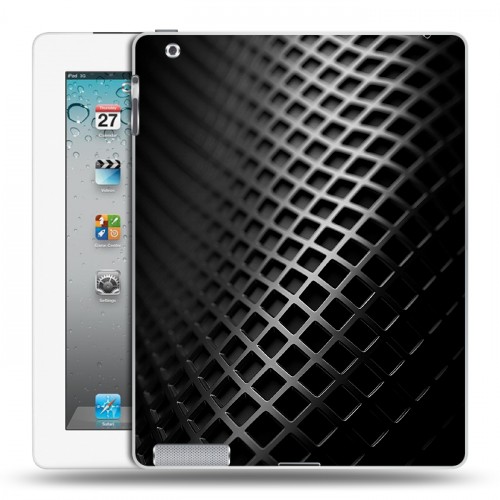 Дизайнерский пластиковый чехол для Ipad 2/3/4 Текстура металла