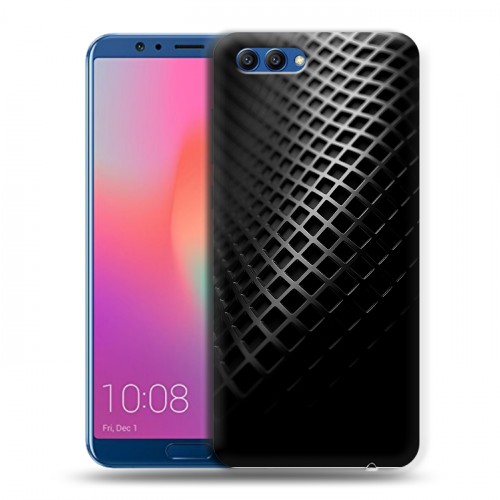 Дизайнерский пластиковый чехол для Huawei Honor View 10 Текстура металла
