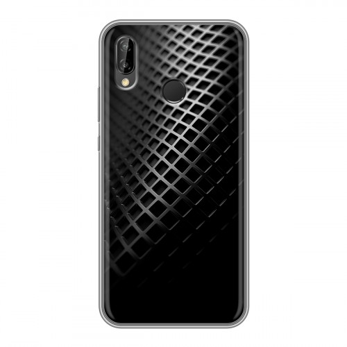 Дизайнерский силиконовый чехол для Huawei P20 Lite Текстура металла