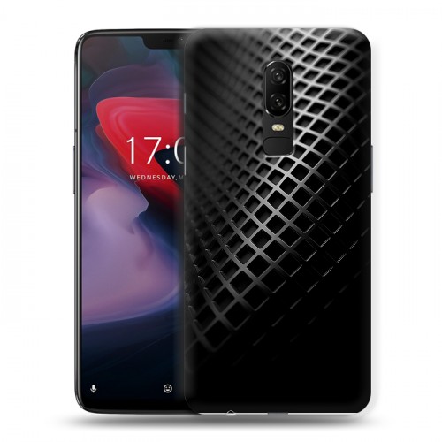 Дизайнерский пластиковый чехол для OnePlus 6 Текстура металла