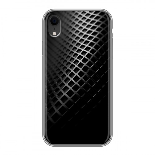 Дизайнерский силиконовый чехол для Iphone Xr Текстура металла