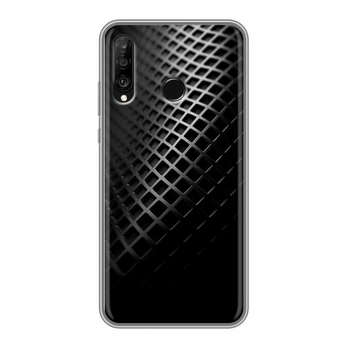 Дизайнерский силиконовый чехол для Huawei P30 Lite Текстура металла