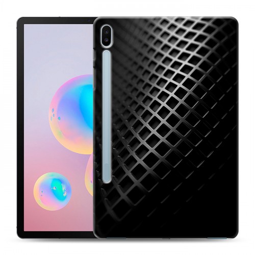 Дизайнерский силиконовый чехол для Samsung Galaxy Tab S6 Текстура металла