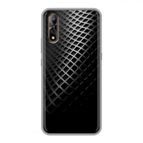 Дизайнерский силиконовый с усиленными углами чехол для Vivo V17 Neo Текстура металла