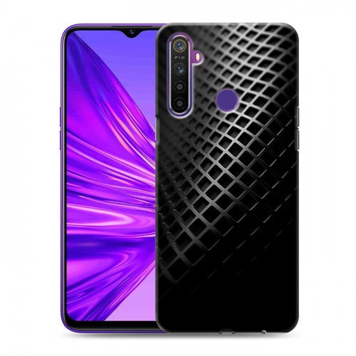 Дизайнерский силиконовый чехол для Realme 5 Текстура металла