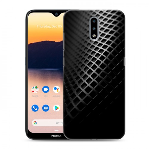 Дизайнерский силиконовый чехол для Nokia 2.3 Текстура металла