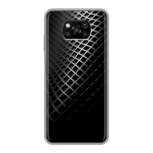 Дизайнерский пластиковый чехол для Xiaomi Poco X3 Текстура металла