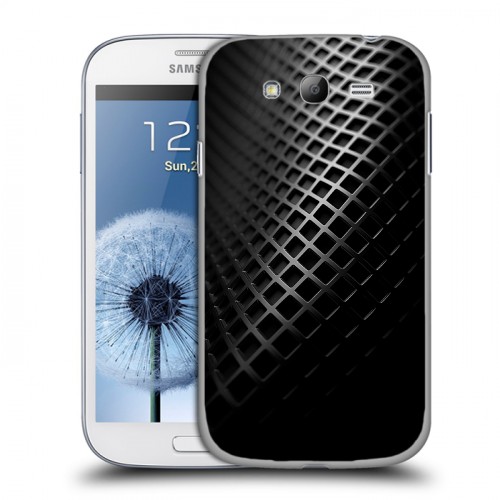 Дизайнерский пластиковый чехол для Samsung Galaxy Grand Текстура металла