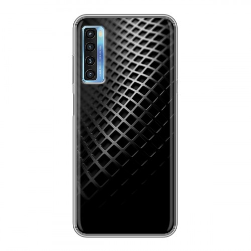 Дизайнерский силиконовый чехол для TCL 20L Текстура металла