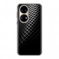 Дизайнерский силиконовый с усиленными углами чехол для Huawei P50 Pro Текстура металла