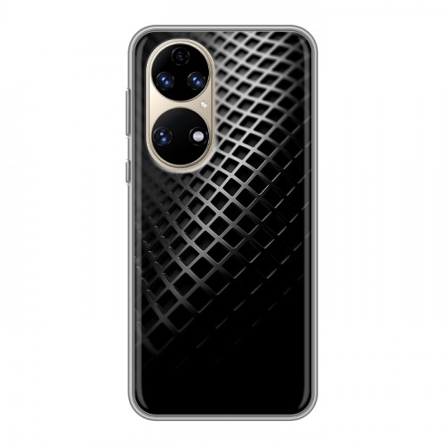 Дизайнерский силиконовый чехол для Huawei P50 Pro Текстура металла