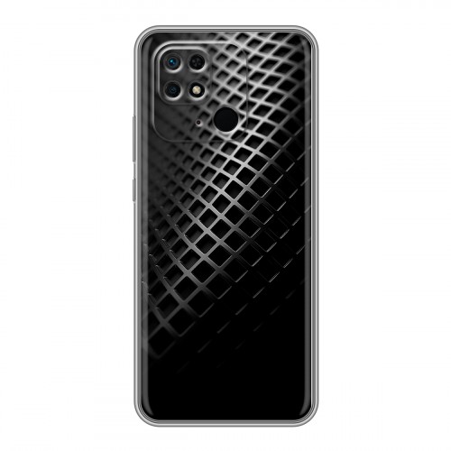 Дизайнерский силиконовый чехол для Xiaomi Redmi 10C Текстура металла