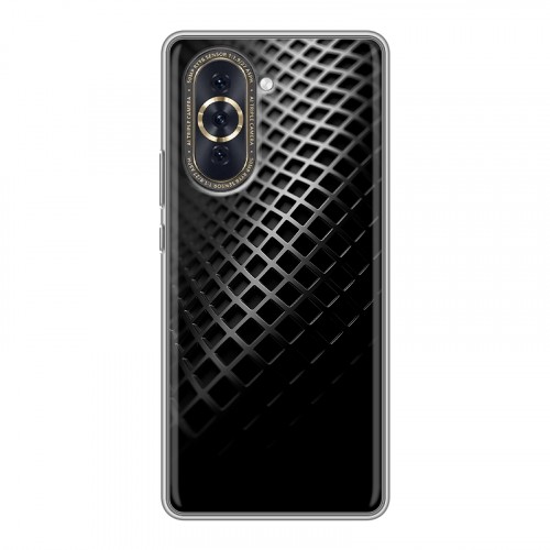 Дизайнерский силиконовый с усиленными углами чехол для Huawei Nova 10 Текстура металла