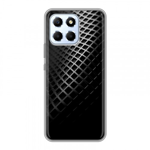 Дизайнерский силиконовый с усиленными углами чехол для Huawei Honor X6 Текстура металла