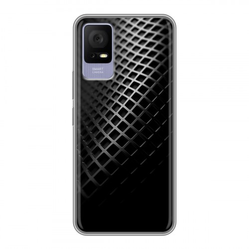 Дизайнерский силиконовый чехол для TCL 405 Текстура металла