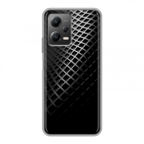 Дизайнерский силиконовый с усиленными углами чехол для Xiaomi Poco X5 Текстура металла