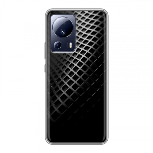 Дизайнерский силиконовый чехол для Xiaomi 13 Lite Текстура металла