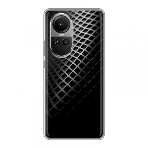 Дизайнерский силиконовый чехол для OPPO Reno10 Текстура металла