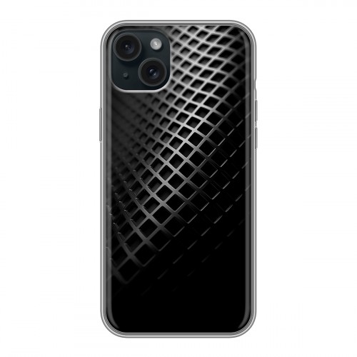 Дизайнерский силиконовый чехол для Iphone 15 Plus Текстура металла