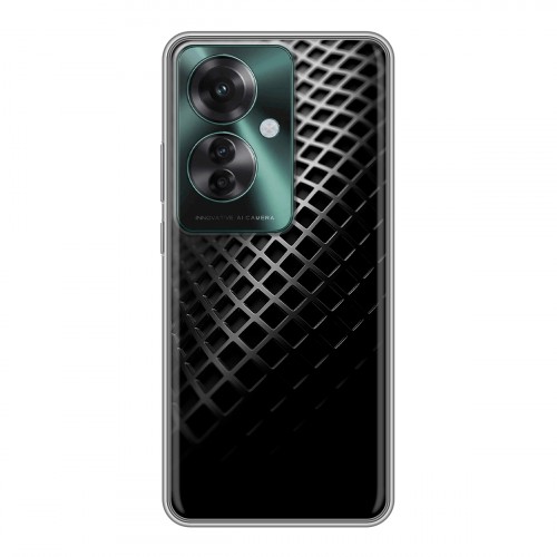 Дизайнерский пластиковый чехол для Oppo Reno 11F Текстура металла