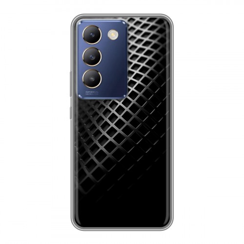 Дизайнерский силиконовый чехол для Vivo V30 Lite Текстура металла