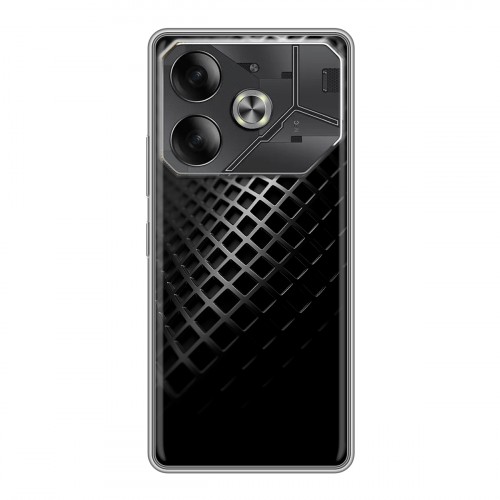 Дизайнерский пластиковый чехол для Tecno Pova 6 Текстура металла