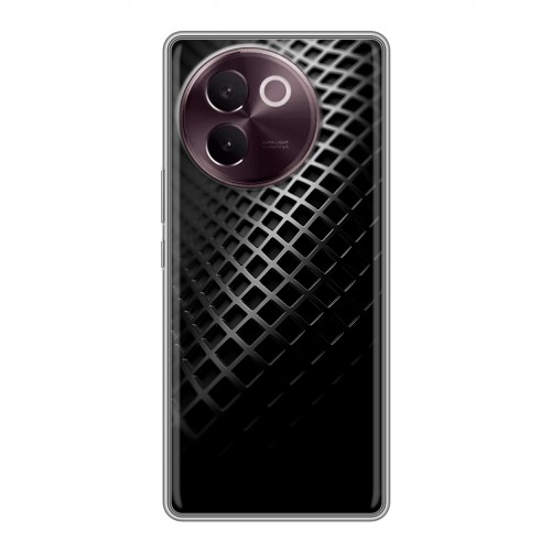 Дизайнерский силиконовый чехол для Vivo V30e Текстура металла