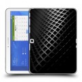 Дизайнерский силиконовый чехол для Samsung Galaxy Tab 4 10.1 Текстура металла