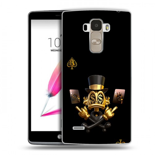 Дизайнерский пластиковый чехол для LG G4 Stylus Золотой скрудж макдак