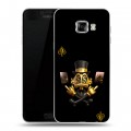 Дизайнерский пластиковый чехол для Samsung Galaxy C5 Золотой скрудж макдак