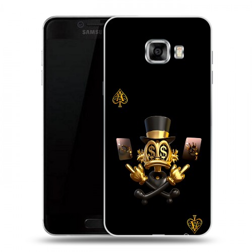 Дизайнерский пластиковый чехол для Samsung Galaxy C5 Золотой скрудж макдак