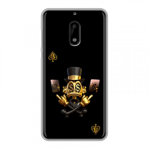Дизайнерский пластиковый чехол для Nokia 6 Золотой скрудж макдак