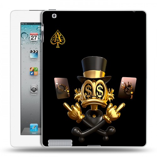 Дизайнерский пластиковый чехол для Ipad 2/3/4 Золотой скрудж макдак