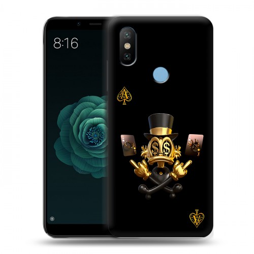 Дизайнерский силиконовый чехол для Xiaomi Mi A2 Золотой скрудж макдак