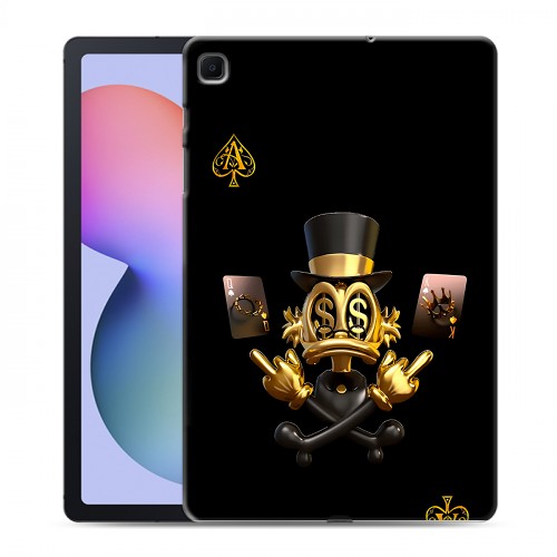 Дизайнерский силиконовый чехол для Samsung Galaxy Tab S6 Lite Золотой скрудж макдак