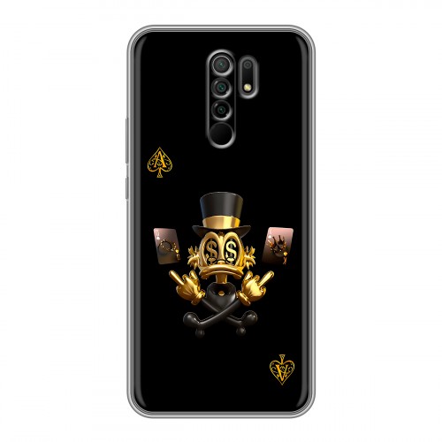 Дизайнерский силиконовый чехол для Xiaomi RedMi 9 Золотой скрудж макдак