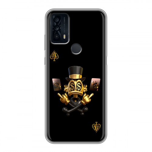 Дизайнерский силиконовый чехол для TCL 20B Золотой скрудж макдак