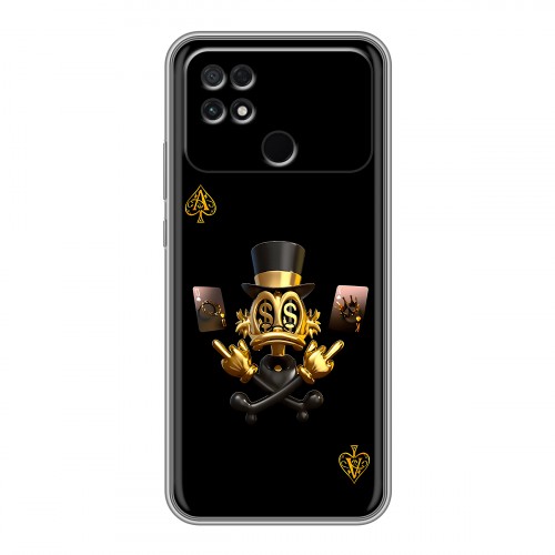 Дизайнерский силиконовый чехол для Xiaomi Poco C40 Золотой скрудж макдак