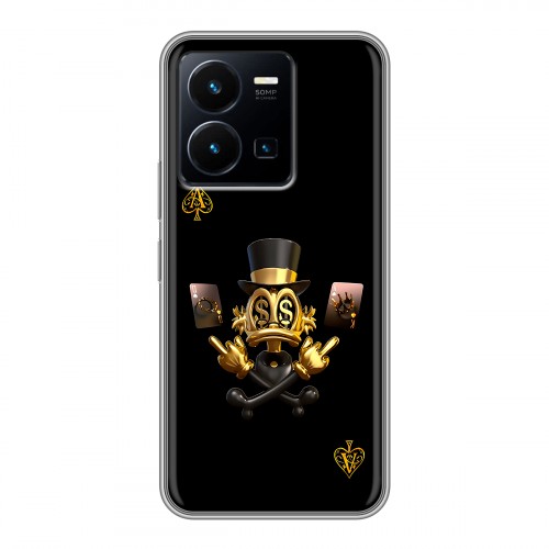 Дизайнерский силиконовый чехол для Vivo Y35 Золотой скрудж макдак