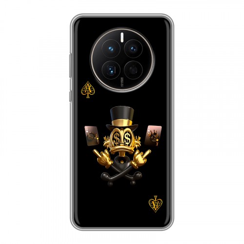Дизайнерский силиконовый с усиленными углами чехол для Huawei Mate 50 Золотой скрудж макдак