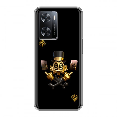 Дизайнерский силиконовый чехол для OPPO A57s Золотой скрудж макдак