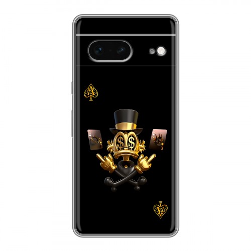Дизайнерский силиконовый чехол для Google Pixel 7 Золотой скрудж макдак