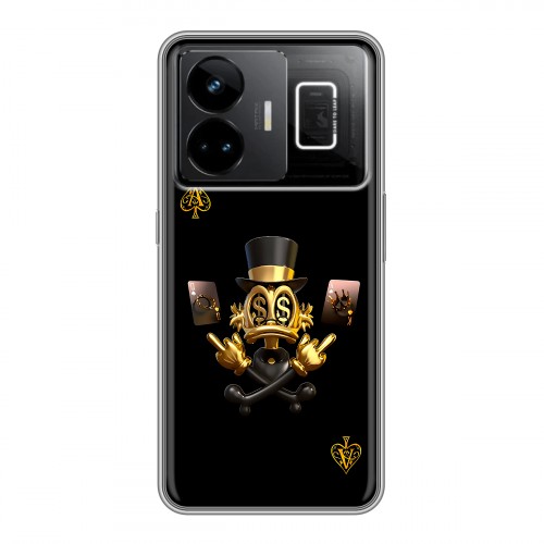 Дизайнерский силиконовый чехол для Realme GT3 Золотой скрудж макдак