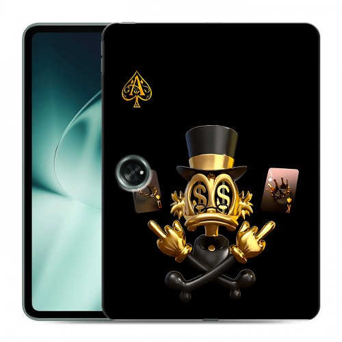 Дизайнерский силиконовый чехол для OnePlus Pad Золотой скрудж макдак