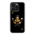 Дизайнерский силиконовый чехол для Iphone 15 Pro Золотой скрудж макдак