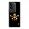 Дизайнерский силиконовый с усиленными углами чехол для Vivo V29 Золотой скрудж макдак