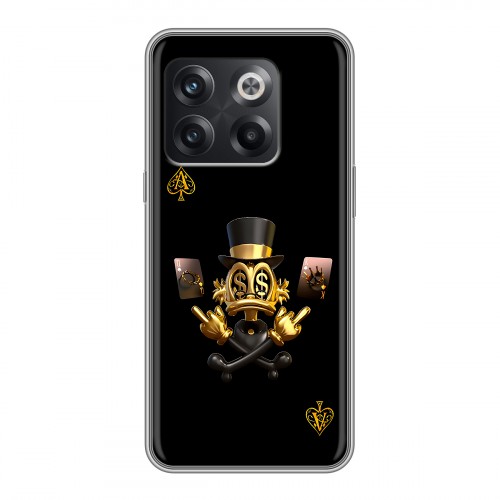 Дизайнерский силиконовый чехол для OnePlus 10T Золотой скрудж макдак