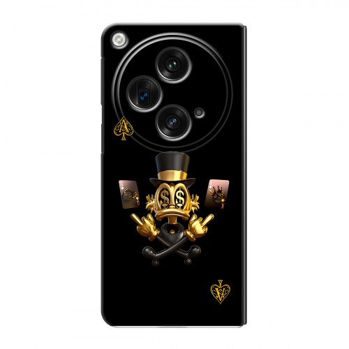 Дизайнерский пластиковый чехол для OPPO Find N3 Золотой скрудж макдак