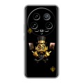 Дизайнерский силиконовый чехол для Xiaomi 14 Ultra Золотой скрудж макдак